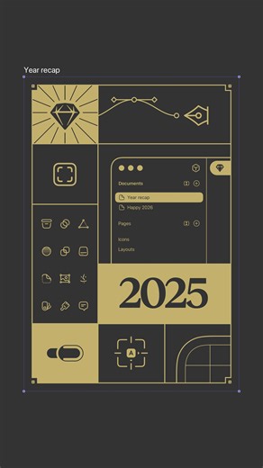 Sketch on Instagram: "2025 was our biggest year yet. 3 major releases. Over 250 new features, improvements and fixes. Stack layout. Frames. Automatic concentric corners. Progressive blurs. Glass. A major redesign. MCP server. And so much more. If you want to dig into the details, we’ve rounded up the year over on the blog. Thank you for your support and feedback this year — our funding comes directly from customers who pay for our product, and we don’t take that for granted. We’re already workin