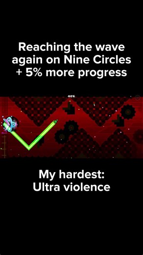 Reaching the Nine Circles wave again in Geometry Dash! #gd #geometrydash #ninecircles