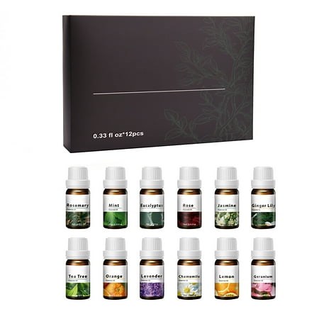 Aromatherapy Essential Oil Set - 12x10ml Natural Scents for Diffusers & Candle Making (120ml Total) - Walmart.ca