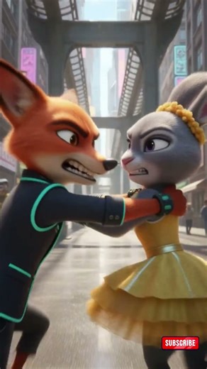 Animal Domination Judy vs Nick race under the elevated train #zootopia #AnimalDomination