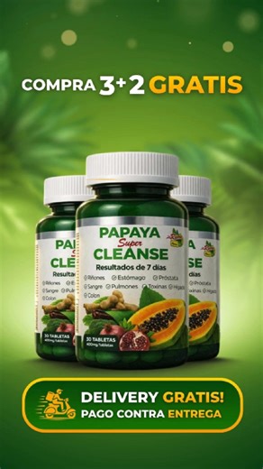 💪Energía con un reset inteligente de 7 días. Papaya Super Cleanse purifica tu colon e intestinos de forma natural. | iNature