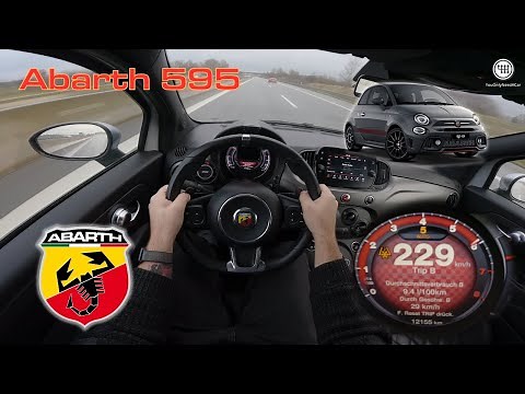 Fiat Abarth 595 Turismo (165hp) TOP SPEED DRIVE ON THE GERMAN AUTOBAHN