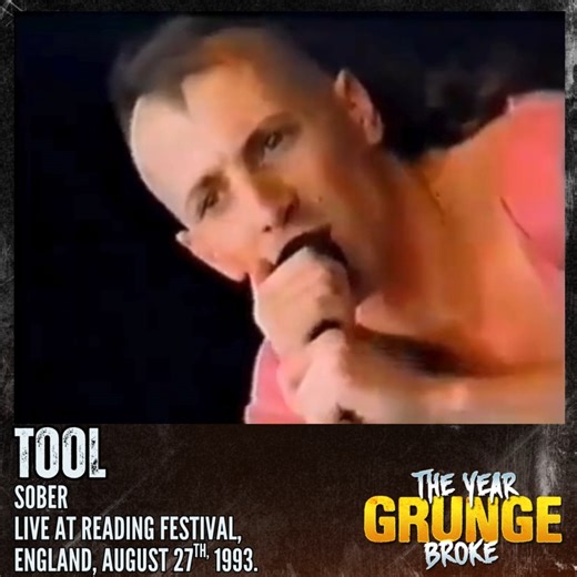 TOOL - Sober - ON THIS DAY, August 27th, 1993, Live at Reading Festival, England. | The YEAR Grunge BROKE