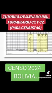 7K views · 136 reactions | CENSO 2024 Tutorial de llenado del formulario C1 y C2 parecen censistas. | Profesores de Bolivia | Facebook