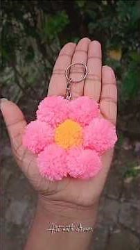 Diy wool keychain making ✨🌸#diy #craft #ytshorts #yt #ytviral #shorts #viralshorts #trending#reels