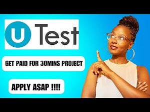How To Apply Utest Selfie Video Project| step-by-step