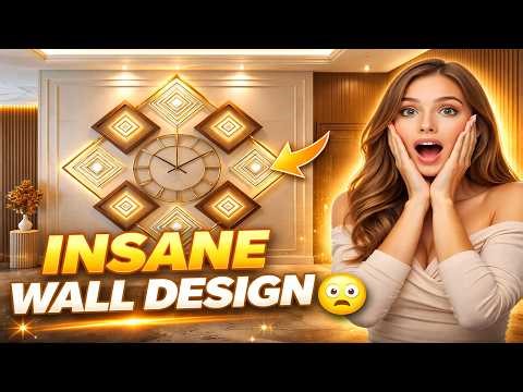 You Won’t Believe This Modern Wall Design 😍 LED Decor with Clock | Luxury Home Ideas 2026