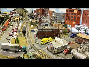 Beautiful Model Railroad layout in HO scale With Real Train Sound