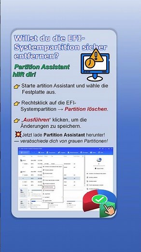 💻 Graue Partition? So löschst du sie sicher!#system #windows #EFI#partition