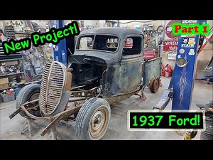 1937 Ford, gathering parts to build a hotrod pickup from junk. Part 1