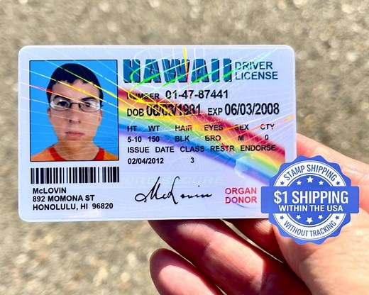 Mclovin ID Card From Movie Superbad With Hologram - Etsy