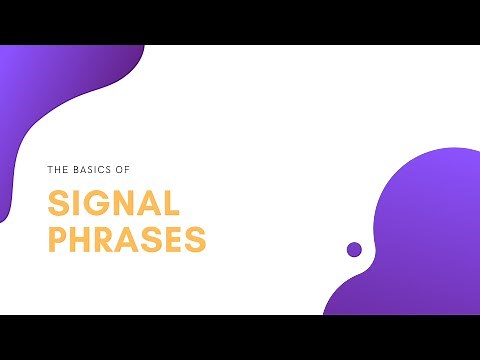 The Basics of Signal Phrases