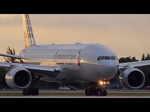 {TrueSound}™ RR Trent 800 Spool-Up! American Boeing 777-200ER Takeoff from Miami