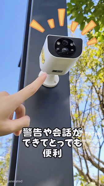 設置簡単！複雑な配線工事は一切なし！ ソーラーパネルで365日エコに稼働できる2K高画質防犯カメラ。 #防犯カメラ #ソーラーパネル #tiktokshopこれ買い #マイク #防水