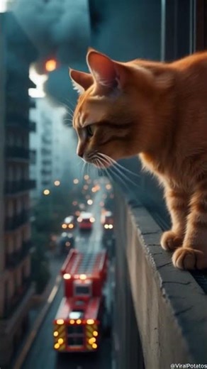 The Cat Jumps Out The Window To Escape #cat #story