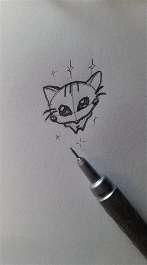 How to Draw Emo Cat | Easy Tutorial ✏️ 🐱 #foryou #art #shorts #howtodraw #easydrawing #tutorial