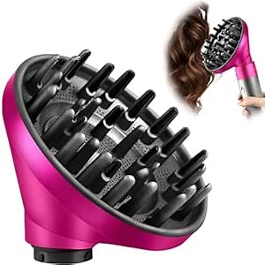 Upgraded Hair Diffuser Attachment for Dyson for Airwrap HS05 HS03 HS01, Hair Dryer Diffuser Nozzle Converting for Curling Iron to Hair Dryer, Pink