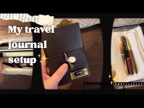 Setting up my traveler’s notebook for a trip + journaling kit 📔🖋️✨