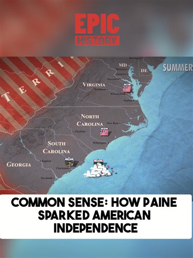 Common Sense Ignites Revolution: How Thomas Paine Fueled American Independence! 📜🇺🇸 Discover how Thomas Paine's explosive pamphlet 'Common Sense' demolished loyalty to the British crown, inspiring everyday colonists to fight for freedom and sparking the American Revolution. Genius or rebel? What's your view on its impact? Watch the full video at Epic History TV on YouTube! #americanrevolution #revolutionarywar #epichistorytv