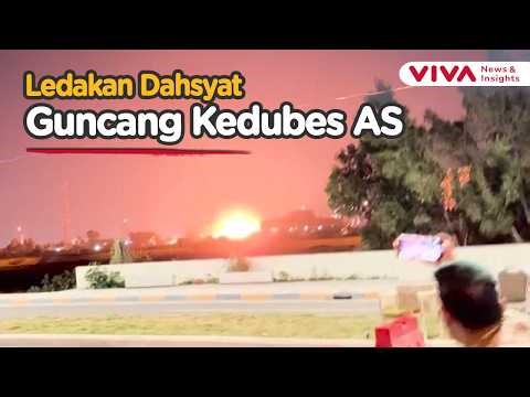 Footage of Drones and Rockets Raining Down on US Embassy Building in Iraq