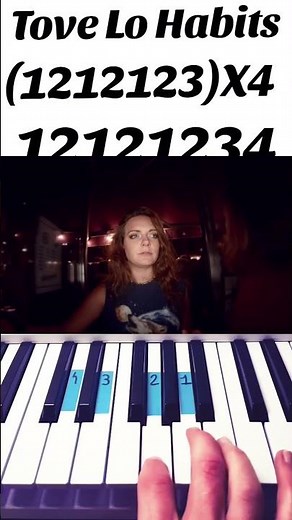 Habits tove lo ( piano tutorial ) #piano #shorts #tutorial