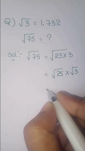 Square root of 75?#mathematics #mathstricks #tricksandsolutions #education #trend
