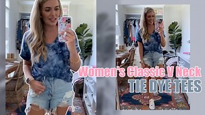 Watch Classic V Neck Tie Dye Tees on Amazon Live
