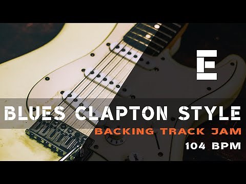 Blues Eric Clapton Style Backing Track Guitar Jam in E [The Hard One]