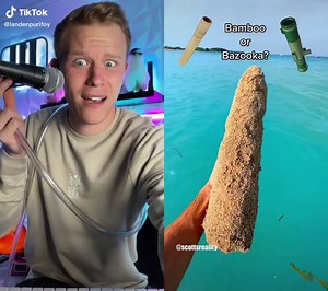 Duet Challenge on the Beach with Talk Box Speaker | Bella Bazooka