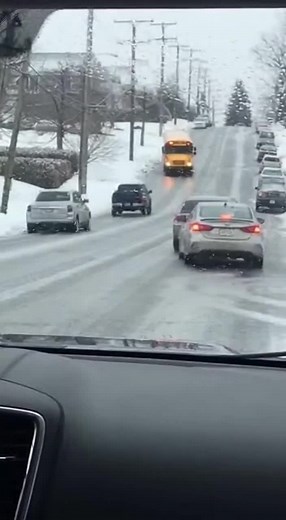 School Bus Slides Into Car on Icy Hill Duluth, Minnesota — January 20, 2025 A routine morning commute turned into a harrowing experience for several motorists as a school bus lost control on a treacherous, ice-covered hill. The incident, captured on video, highlights the extreme dangers posed by sudden winter weather and untreated road surfaces in hilly residential neighborhoods. The footage begins with the large yellow bus slowly losing traction as it attempts to navigate the descent. Despite t
