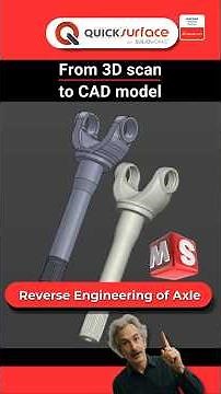 #reverseengineering of mechanical axle with #quicksurface for #solidworks #automobile #scantocad