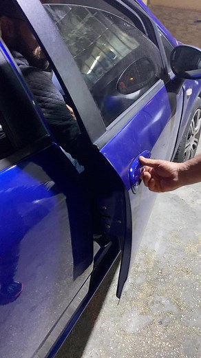 Sleek Blue Car Showcase with Modern Interior Features