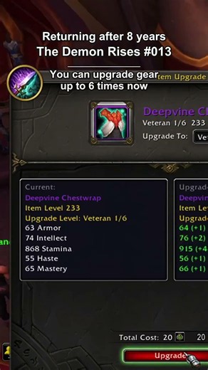 Returning after 8 years | The Demon Rises #013: You can upgrade gear up to 6 times now
