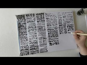 Art book / Abstract calligraphy / Text drawings