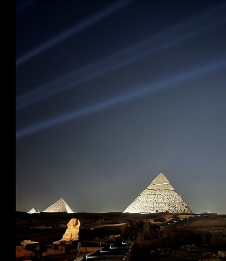 Stunning Sphinx and Pyramids View in the Heart of Giza, Egypt