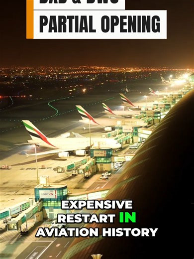 Emirates Losing $65M Daily — Dubai Restarts 🚨 Emirates is losing $65M every single day. Dubai Airport just started a limited restart — rescue flights only. Do NOT go to the airport unless your airline contacts you. #DubaiAirport #Emirates #A380 #AviationNews #GulfCrisis