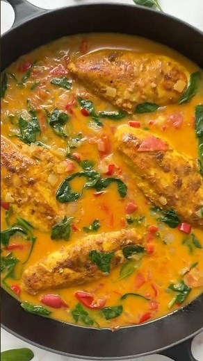 Hähnchen-Curry mit Kokosmilch & Tomaten #rezepte
