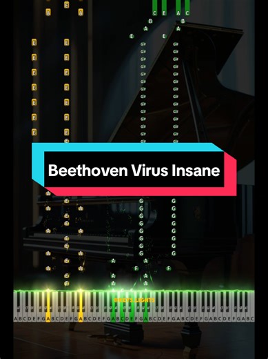 🔴 Beethoven Virus Insane Version (Intermediate Piano Tutorial) #piano #pianotutorial #easypiano #easypianotutorial #beethovenvirus #beethoven
