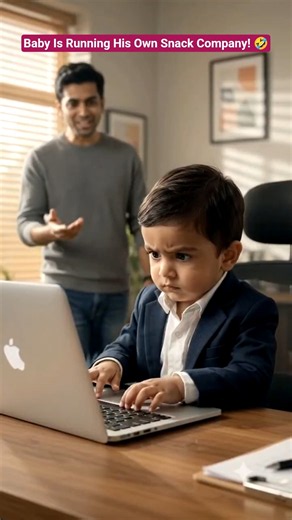 Baby Is Running His Own Snack Company! | Funniest Baby CEO Ever! 🤣 #funny #shorts #lol #baby #viral