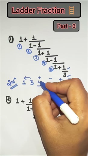 Ladder Fraction 🪜🤩#maths #easylearning #easytrick #mathstricks #tricksandsolutions 😍📚🤔💯