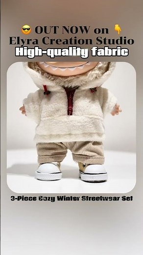 🧸 Labubu Teddy Fleece Hoodie Outfit | Soft Winter Essential