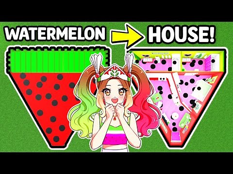 I Built a WATERMELON HOUSE in BLOXBURG..