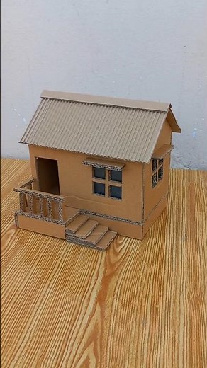 Small @ Beautiful Cardboard House|making a House With Cardboard For School project