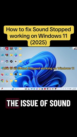 How to fix Sound Stopped working on Windows 11 #2025 #sound #stopped #windows11 #tiktoktutorial