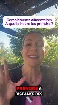 Heure de prise des compléments alimentaires #complémentsalimentaires #perimenopause