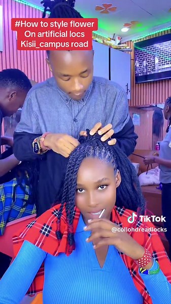 Gorgeous Styles for Artificial Dreadlocks with Flowers