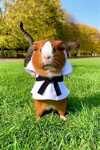 Taekwon-Pig: The Legend of the Tiny Fist #guineapig #fyp #AI | Guinea pig Lover
