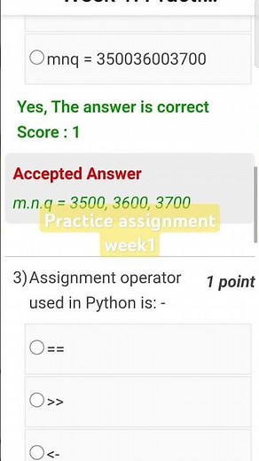 NPTEL Python for data science week 1 Practice Assignment