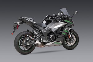 NINJA 1000SX 20-24 / NINJA 1100SX 2025 ALPHA Stainless Slip-On Exhaust, w/ Carbon Fiber Muffler