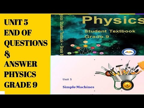 Grade 9 physics unit 5 review questions and answer